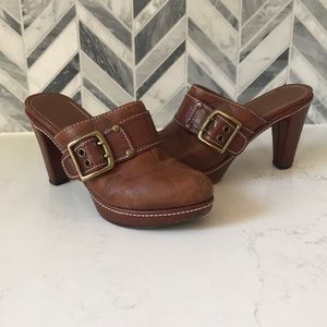 Y2K Vintage Coach Candace leather heel mule Clog
